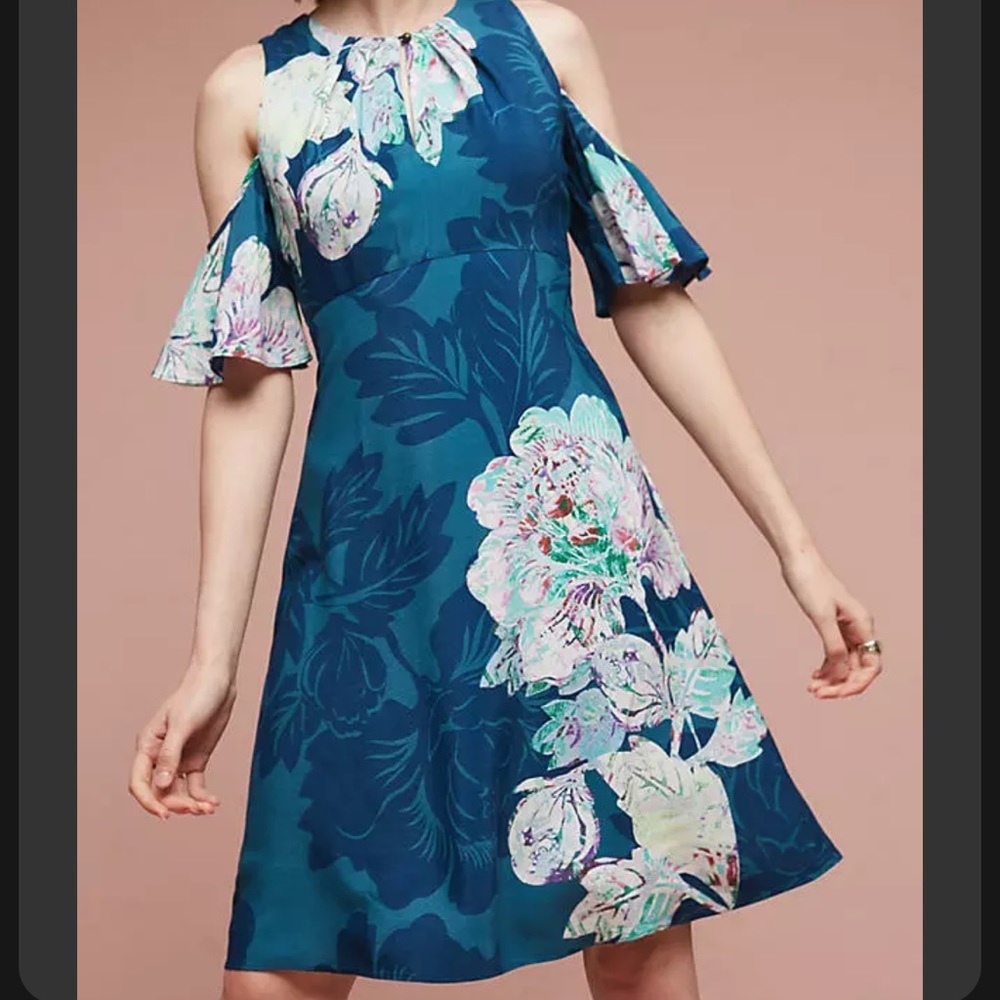 Anthropologie Marve Open Shoulder Dress - Sz 0